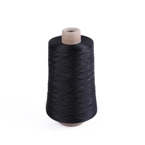 厂家加工生产化纤原料 黑色涤纶纱32支强捻纱定型纱 纺织辅料定制